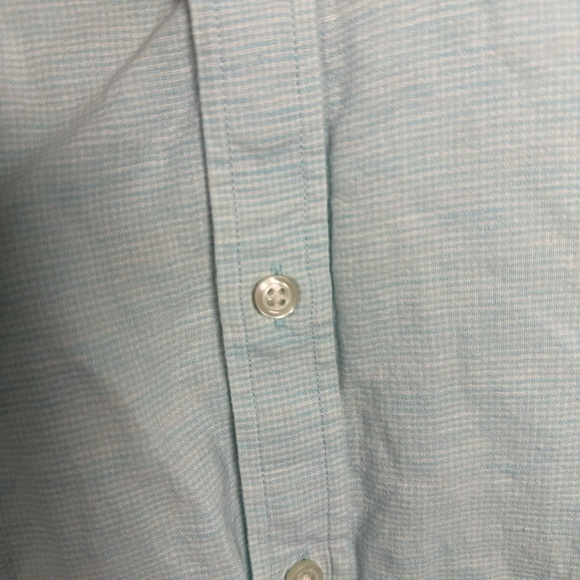 Banana Republic Linen Ice Blue Business Casual Button Down Shirt Size Medium - Picture 4 of 10